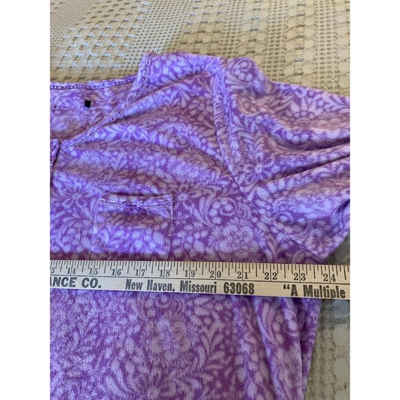 Women’s Pajama Gown Fleece Purple Size ? XL Oversized Relaxed Fit Comfortable - Picture 8 of 10